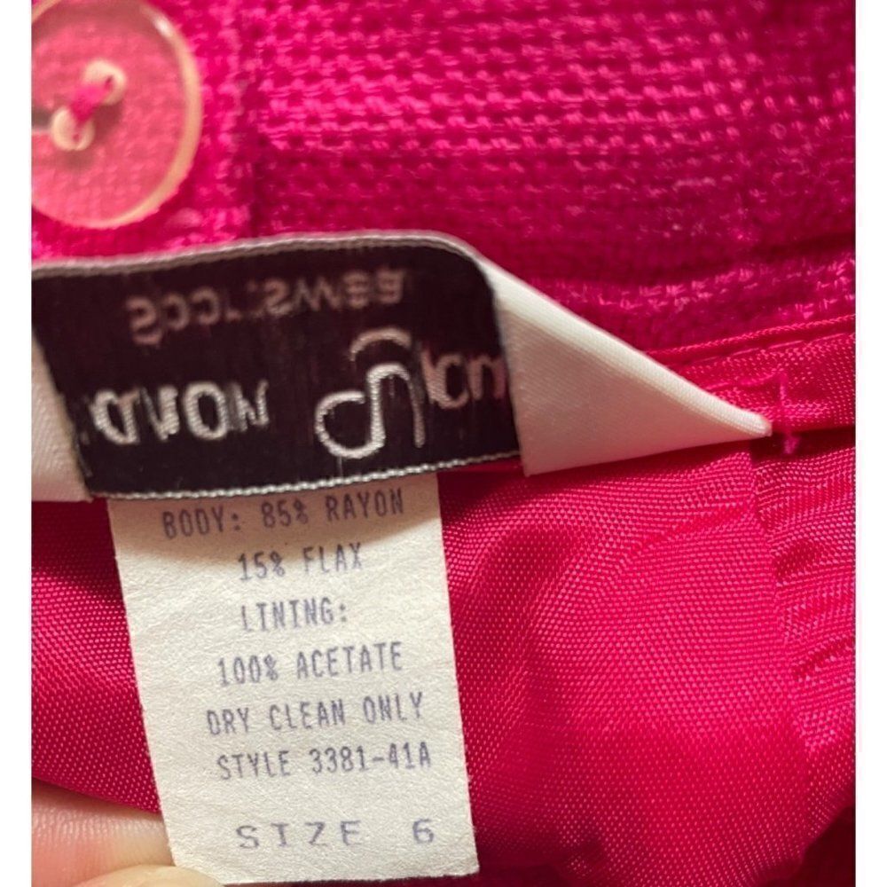 Vintage Sharon Young Sportswear long bright pink skirt 6 womens - Picture 8 of 10